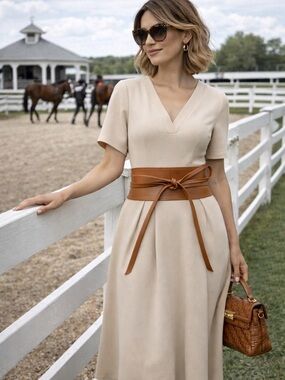 Timeless smooth Italian full grain cowhide leather Obi belt.